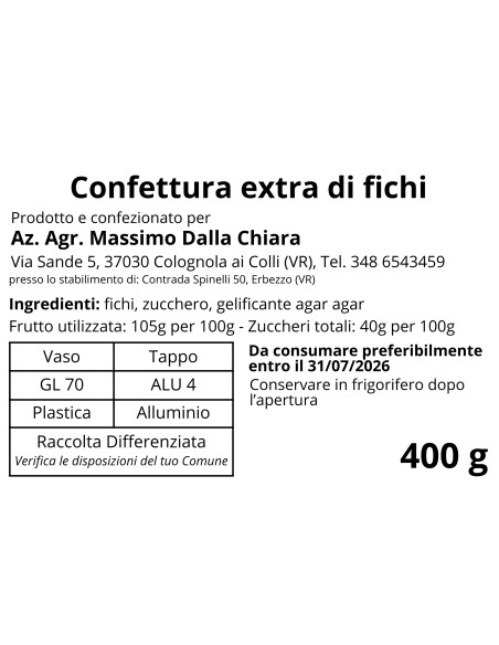 Confettura di Fichi 100% Naturale