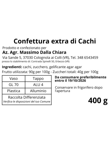Confettura di Cachi 100% Naturale